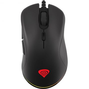 Genesis Mouse Gaming Genesis Krypton 200, cu fir, 6400 dpi, USB, iluminare RGB, Negru