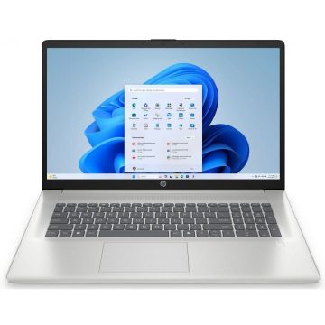 HP Laptop HP 17-cp2216nw, Procesor AMD Ryzen 5 7520U, Display 17.3 FHD, RAM 16GB, SSD 512GB, Placa video integrata AMD Radeon, Windows 11 Home, Argintiu
