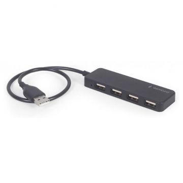 Hub USB 4x USB 2.0 A 1x USB 2.0 A 30cm  480Mbps Negru
