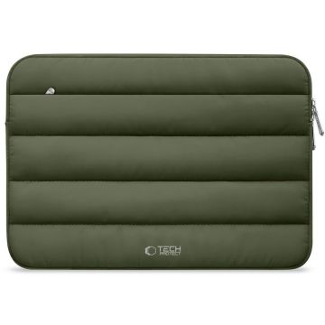 Husa Fluffy Compatibila cu Laptop 15/16Inch Army Green