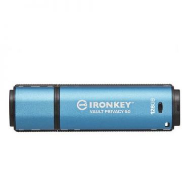 Kingston Memorie USB Kingston IronKey Vault Privacy 50, 128GB, USB 3.2, Blue