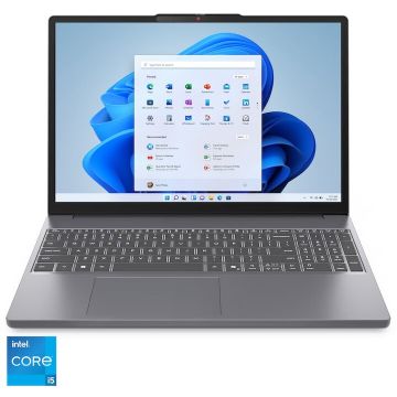Lenovo Laptop Lenovo IdeaPad Slim 3 15IRH10, procesor Intel® Core i5-13420H pana la 4.6GHz, 15.3 inch, WUXGA, IPS, 16GB DDRR5 RAM, 512GB SSD, Intel® UHD Graphics, Windows® 11 Home, Gri