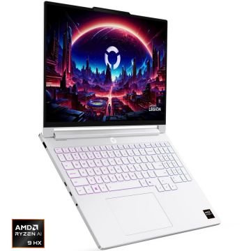 Lenovo Laptop Lenovo Legion 7 16AGP11, AMD Ryzen AI 9 HX 470, 16 inch, RAM 32 GB, SSD 1 TB, RTX 5060, Fara sistem de operare, Alb