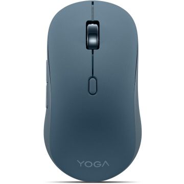 Lenovo Mouse silentios Bluetooth Lenovo Yoga, ambidextru, 4000 DPI, 6 butoane, Albastru Teal