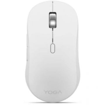 Lenovo Mouse silentios Bluetooth Lenovo Yoga, ambidextru, 4000 DPI, 6 butoane programabile, Alb