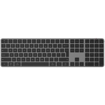 Meetion Tastatura office wireless Meetion K230MW, 150 h, Multimedia, 2.4G, 300mAh, 421 x 117 x 12 mm, Negru-Argintiu