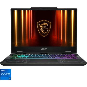 MSI Laptop Gaming MSI Cyborg 15 B13WEKG-626XPL, Intel® Core™ i7-13620H, 15.6 inch, Full HD, 144 Hz, 16 GB DDR5-SDRAM, 512 GB SSD, NVIDIA GeForce RTX 5050 8 GB, Wi-Fi 6E, No OS, Negru