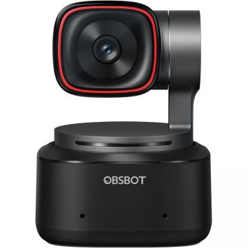 OBSBOT Camera web PTZ Obsbot Tiny 2, video UHD 4K30 sau 1080p60, Control AI, USB-C, Negru