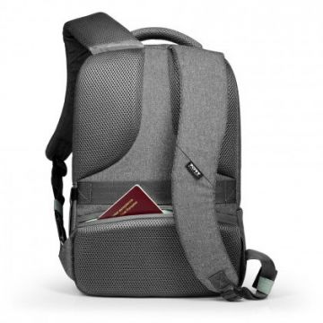 PORT&nbsp;DESIGNS Rucsac Laptop PORT Designs Yosemite Eco XL, 15.6, 18L, Poliester Reciclat, Gri, Husa Ploaie Inclusa, Buzunare Laterale si Frontal