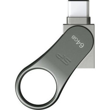 Silicon&nbsp;power Pendrive Silicon Power 64GB C80, USB 3.0, gri