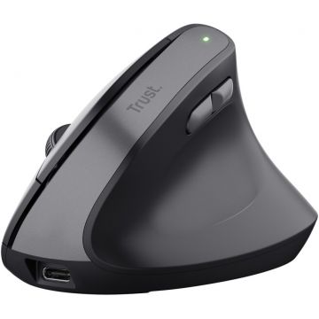 Trust Mouse TRUST BAYO II, Ergonomic, wireless, 800-1200-1600-2400 dpi, 6-1 butoane-scroll, Negru, 25145
