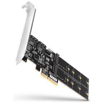 Adaptor AXAGON PCES-SA4M2 1x PCI-E Male - 2x M.2 SATA SSD