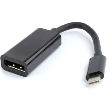 Adaptor Gembird 1x USB 3.1 tip C Male - 1x DisplayPort 1.2 Female, 0.15 m, negru