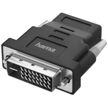 Adaptor Hama 1x DVI Male - 1x HDMI Female, negru