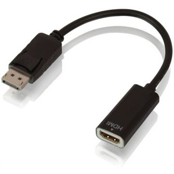 Adaptor LINDY 1x DisplayPort 1.2 Male - 1x HDMI 1.4 Female, negru