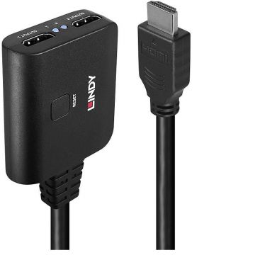 Adaptor LINDY 1x HDMI Male - 2x HDMI Female