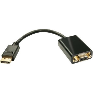 Adaptor LINDY Adaptor, 1x DisplayPort 1.2 Male - 1x VGA Female, negru