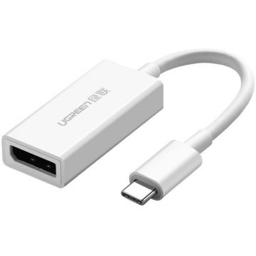 Adaptor Ugreen 1x USB-C Male - 1x DisplayPort Female, Alb