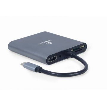 Gembird 6-in1, A-CM-COMBO6-01, USB-C, Space Grey