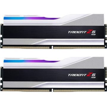 Memorie G.Skill Trident Z5 RGB Silver 32GB DDR5 6400MHz CL32 Dual Channel Kit
