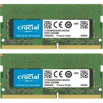 Memorie notebook Crucial 64GB, DDR4, 3200MHz, CL22, 1.2v, Dual Channel Kit