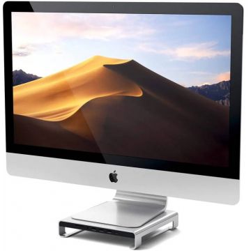 Satechi Aluminum Monitor Stand Hub pentru iMac, Silver