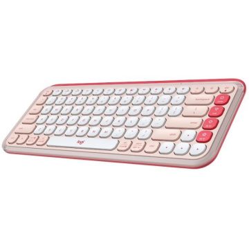 Tastatura Logitech Pop Icon Keys, Bluetooth, Rose