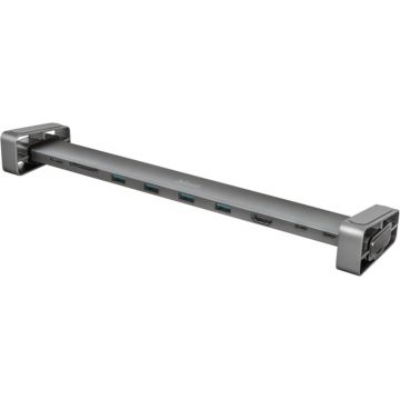 Trust Dalyx Aluminium 10-in-1, 60W, HDMI, LAN, Card reader, 2x USB-C, 4x USB-A