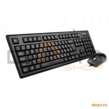 A4tech Kit A4TECH: Tastatura KRS-85 + Mouse OP-720-B USB, Black