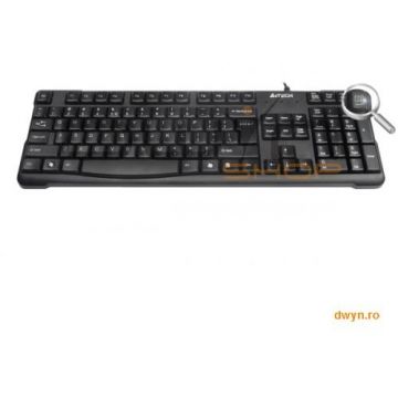 A4tech TASTATURA A4TECH USB, Comfort Round (taste rotunjite), Black