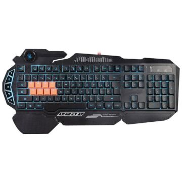 A4tech Tastatura de gaming hibrida A4tech Bloody B318, tehnologie Light Strike, iluminare LED multicolor, USB, Negru