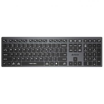 A4tech Tastatura wireless A4Tech FBX50C, Bluetooth, Wireless 2.4GHz, Negru