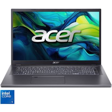 Acer Laptop Acer Aspire 17 A17-51M-519, Procesor Intel® Core™ 5 120U, Display 17.3 FullHD IPS, RAM 16GB DDR5, 512GB SSD, Placa grafica Intel® Graphics, No Os, Silver