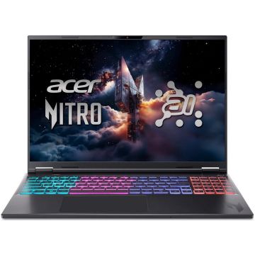 Acer Laptop Acer Nitro 16S AI AN16S-61, AMD Ryzen AI 7 350, 16 inch, RAM 16 GB, SSD 1 TB, NVIDIA GeForce RTX 5070 Ti, Windows 11 Home, Negru