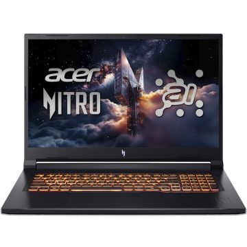 Acer Laptop Gaming Acer Nitro V 17 AI ANV17-41-R04J, procesor AMD Ryzen™ 5 240  pana la 5Ghz, 17.3 inch, Full HD IPS, 144 Hz,16GB DDR5, 512 GB SSD, NVIDIA® GeForce RTX™ 4050 6 GB, No OS, Negru