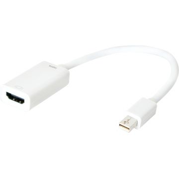 Adaptor Logilink 1x Mini DisplayPort Male - 1x HDMI Female, activ, alb