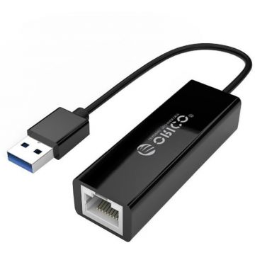 Adaptor Orico 1x USB 3.0 Male - 1x RJ45 Female Black
