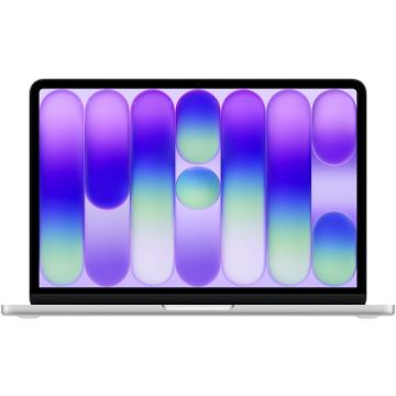 Apple Laptop Apple MacBook Neo 13 inch, Retina, procesor Apple A18 Pro 6 nuclee CPU, 5 nuclee GPU, 16 nuclee NeuralEngine, 8GB RAM, 256GB SSD, Tastatura Internationala, Manual RO, MacOS, Argintiu