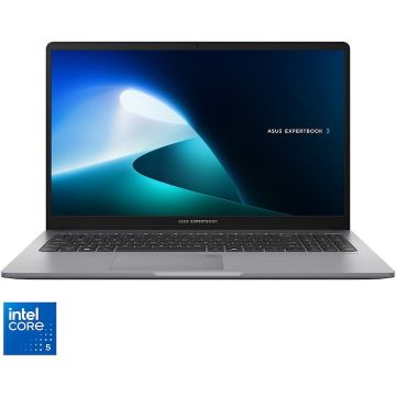 Asus Laptop ASUS ExpertBook P1 P1503CVA, Procesor Intel® Core™ 5 210H, Display 15.6'' Full HD, IPS Wide view, 16GB DDR5 RAM, 1TB SSD, Placa grafica Intel® Graphics, Windows 11 Home, Misty Grey