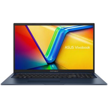 Asus Laptop ASUS Vivobook 17 X1704VA-AU986, Intel Core 3 100U, 17.3 inch, RAM 8GB, SSD 512GB, Intel Graphics, No OS, Albastru
