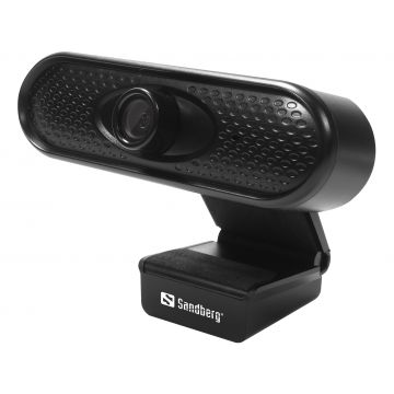 camera web sandberg 133-96, full hd 1080p, usb, microfon, negru