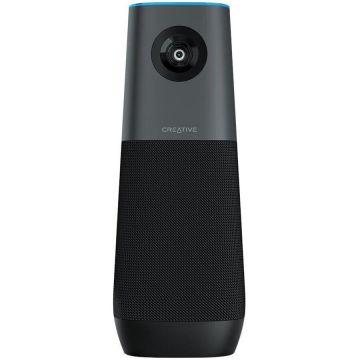 Creative Camera videoconferinta Creative LIVE! MEET 4K UHD, Auto Tracking, Gesture Recognition, E-PTZ, 7x digital zoom, AI TECHNOLOGY, 4 microfoane MEMS omnidirectionale, boxa integrata, IR Remote, Negru