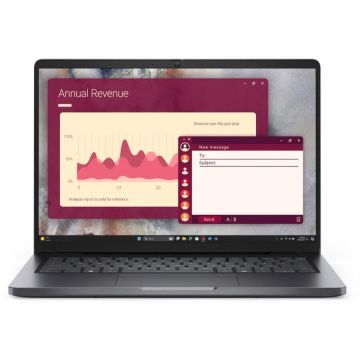 Dell Laptop Dell Pro 14 PC14250, Procesor Intel® Core™ 7 150U, Display 14 FHD+, RAM 16GB DDR5, 512GB SSD, Placa video Intel Graphics, Windows 11 Pro, Negru-Gri