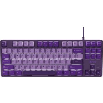 FURY Tastatura Gaming mecanica cu fir Fury Kanabo K2 TKL, iluminare, lungime cablu 160cm, Violet