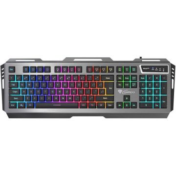 Genesis Tastatura Gaming Genesis RHOD 420 RGB, cu fir, Lungime cablu 1.6 m, Negru