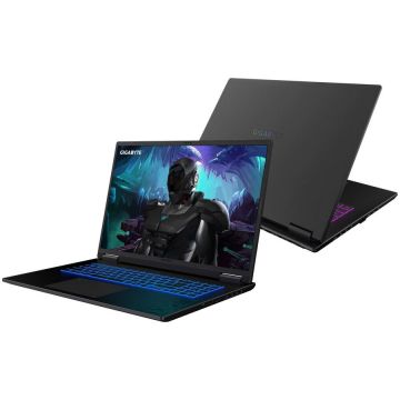 Gigabyte Laptop Gaming Gigabyte A18, Procesor AMD Ryzen 7 260, Display 18 WQXGA 165Hz, RAM 16GB, SSD 1 TB, Placa video dedicata NVIDIA GeForce RTX 5050, NoOS, Negru