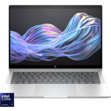 HP Laptop HP 14'' EliteBook X Flip G1i 14, 2.5K IPS 120Hz Touch, Procesor Intel® Core™ Ultra 7 258V (12M Cache, up to 4.80 GHz), 32GB LPDDR5X, 1TB SSD, Intel Arc 140V, Win 11 Pro, Argintiu