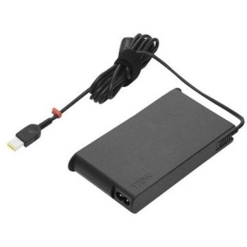 Lenovo Adaptor CA pentru statie de lucru mobila Lenovo ThinkPad 170W, tip subtire, inclusiv cablu de alimentare Euro, Negru
