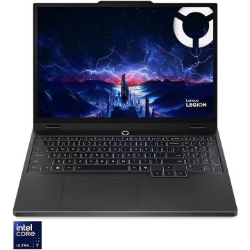 Lenovo Laptop Gaming Lenovo Legion 5 15IAX10, procesor Intel® Core Ultra 7 255HX pana la 5.2GHz, 15.1 inch, WQXGA, OLED, 165Hz, 32GB DDR5 RAM, 1TB SSD, NVIDIA® GeForce RTX™ 5070 8GB GDDR7, No OS, Negru