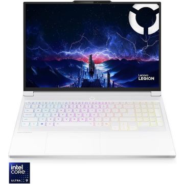 Lenovo Laptop Gaming Lenovo Legion 7 16IAX10, procesor Intel Core™ Ultra 9 275HX pana la 5.4GHz, 16 inch, WQXGA, OLED, 240Hz, 32GB DDR5 RAM, 1TB SSD, NVIDIA® GeForce RTX™ 5060 8GB GDDR7, No OS, Alb